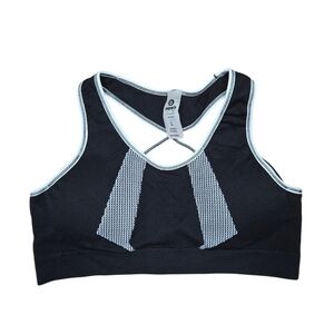 MONO B Black and White Sports Bra Size Large NWOT